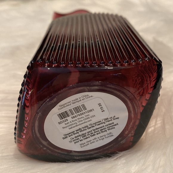 Maroon Vertical Lines Gentle & Clean Foaming Hand Soap Dispenser by BBW, NWTags - Picture 6 of 7